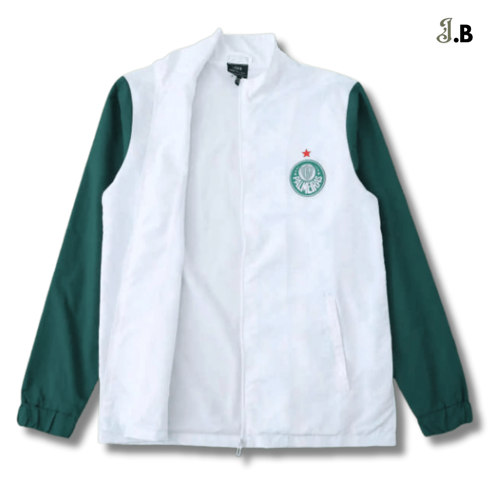 Palmeiras SP Vintage White Windbreaker - JogaBonito - Jersey