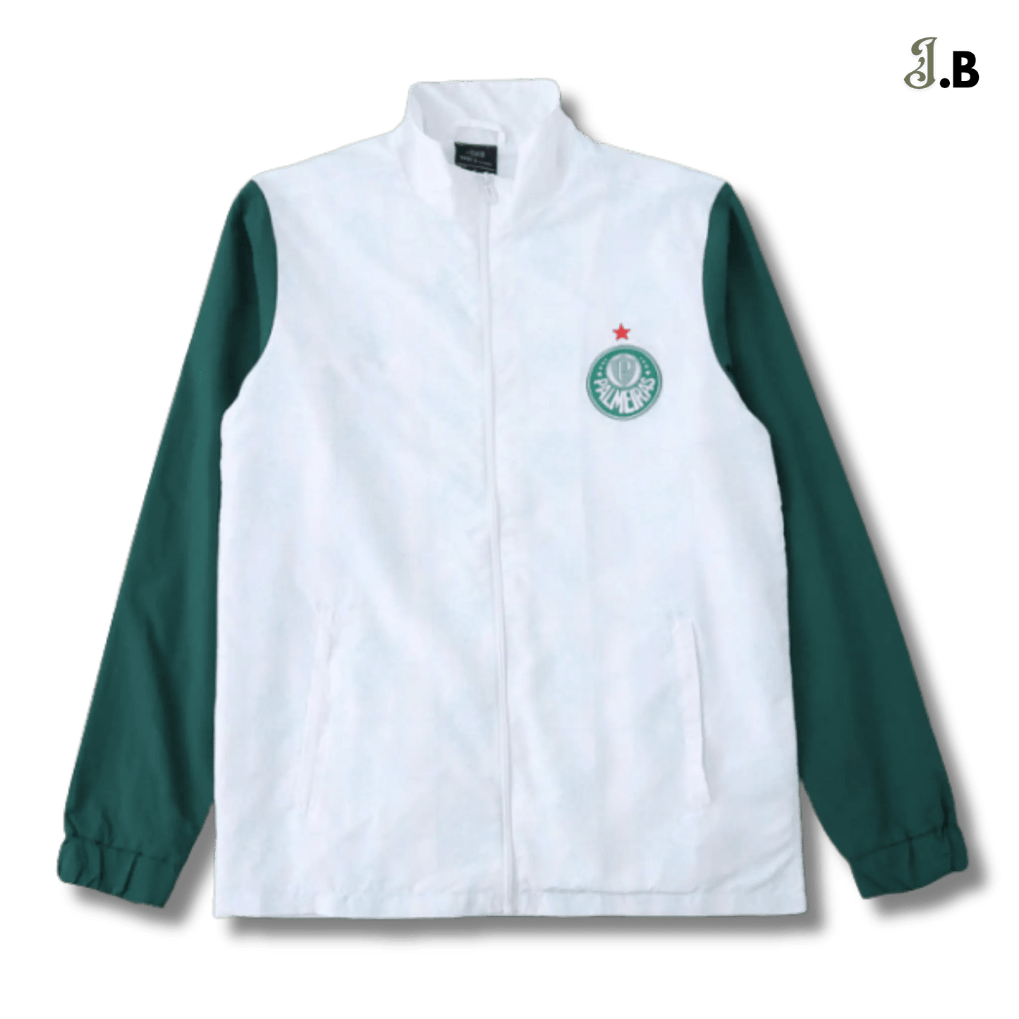Palmeiras SP Vintage White Windbreaker - JogaBonito - Jersey