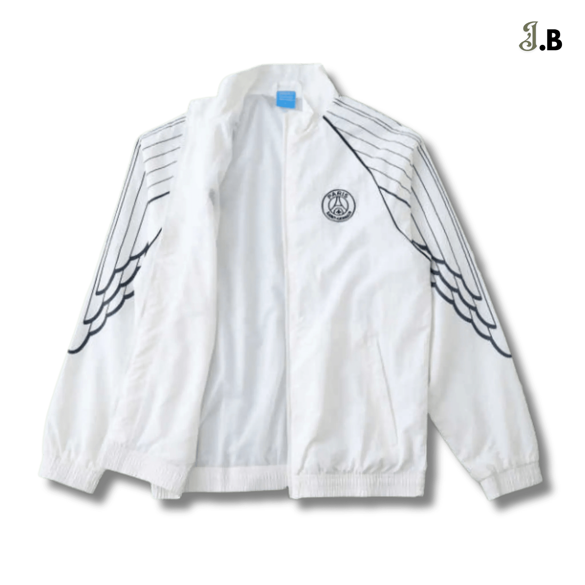 PSG Vintage White Training Windbreaker - JogaBonito - Jersey