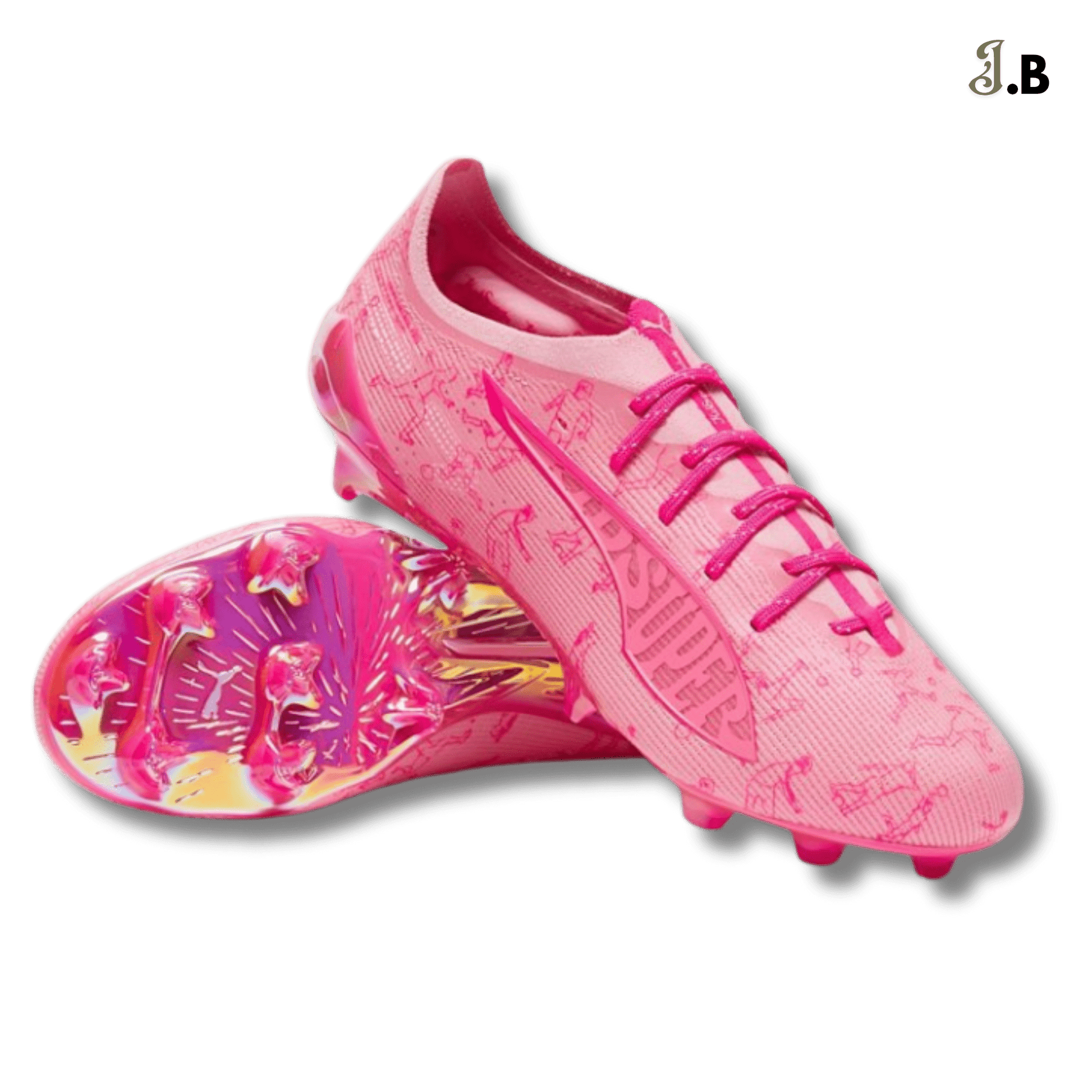 Puma Ultra 5 Ultimate x KidSuper Pink Cleats - JogaBonito - Cleat