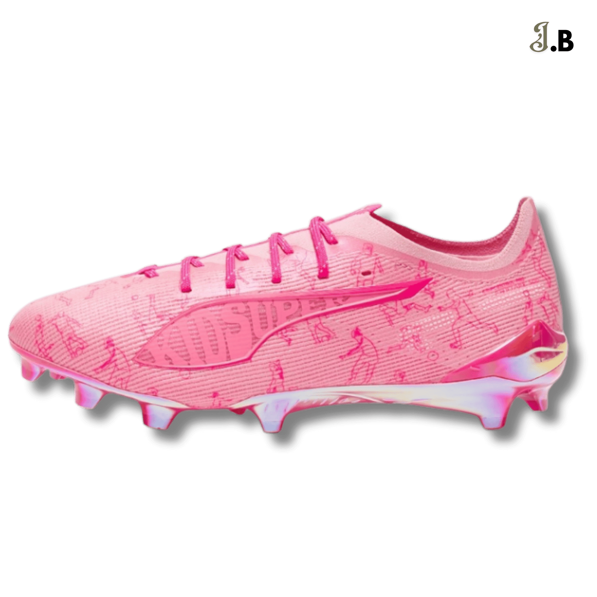 Puma Ultra 5 Ultimate x KidSuper Pink Cleats - JogaBonito - Cleat