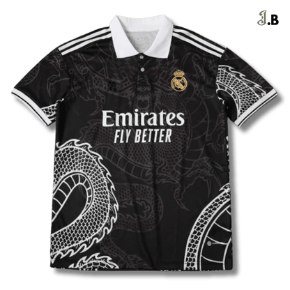 Real Madrid CF Black Chinese Loong Memorial Fund Jersey - JogaBonito - Jersey