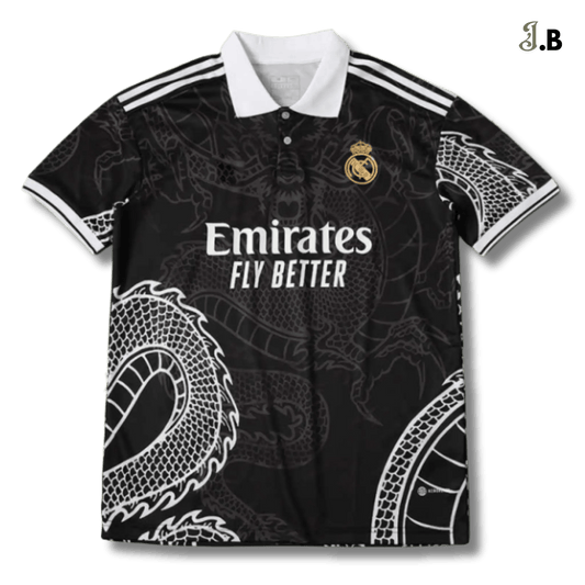 Real Madrid CF Black Chinese Loong Memorial Fund Jersey - JogaBonito - Jersey