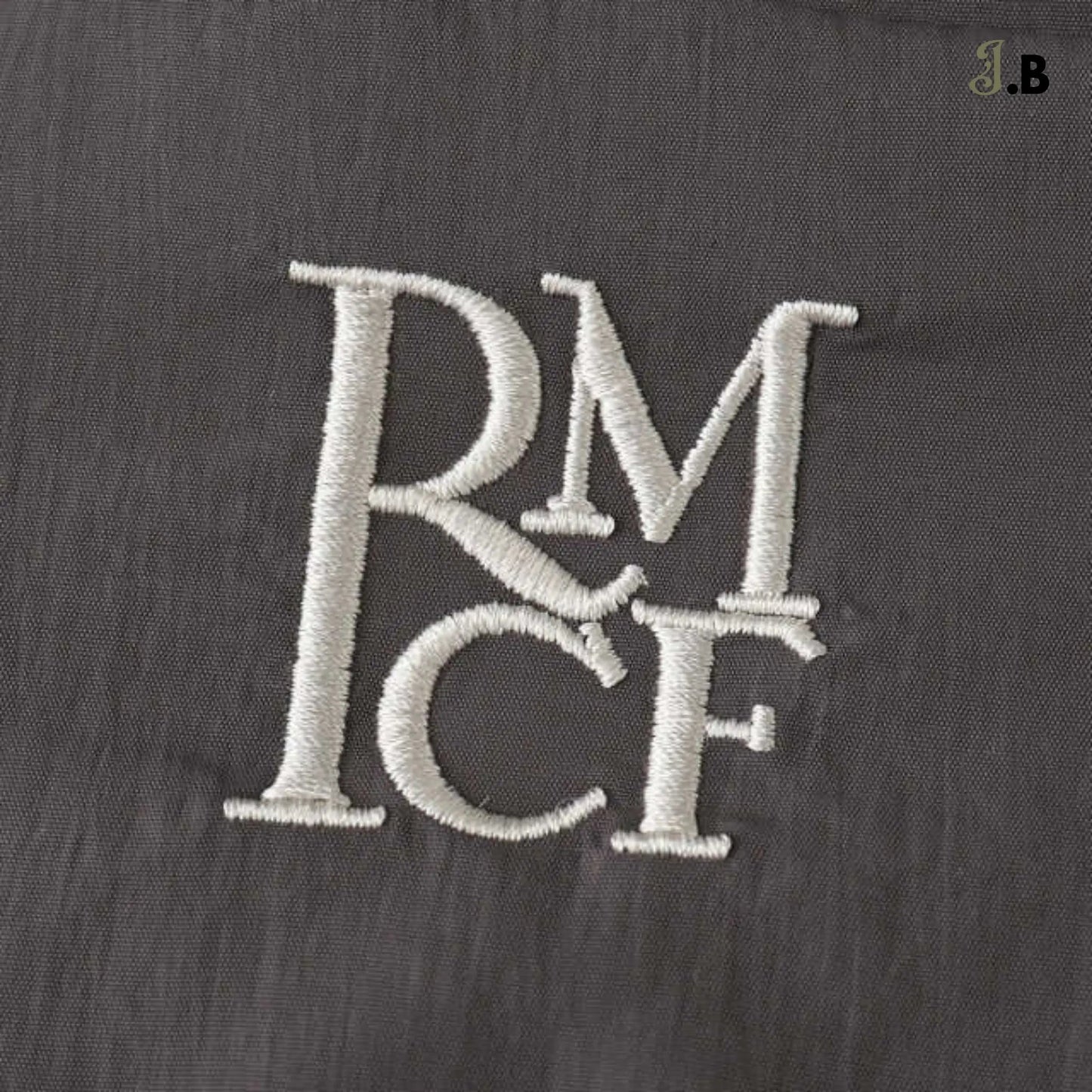 Real Madrid CF Vintage Grey Striped Windbreaker - JogaBonito - Jersey