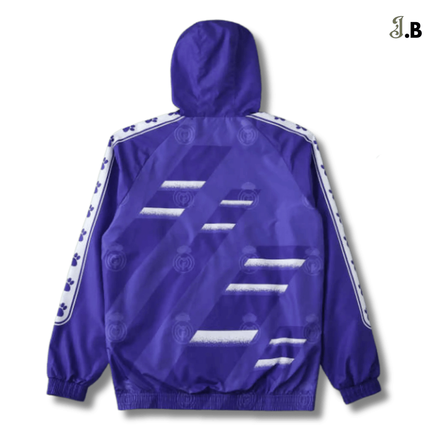Real Madrid CF Vintage Purple Hooded Windbreaker - JogaBonito - Jersey