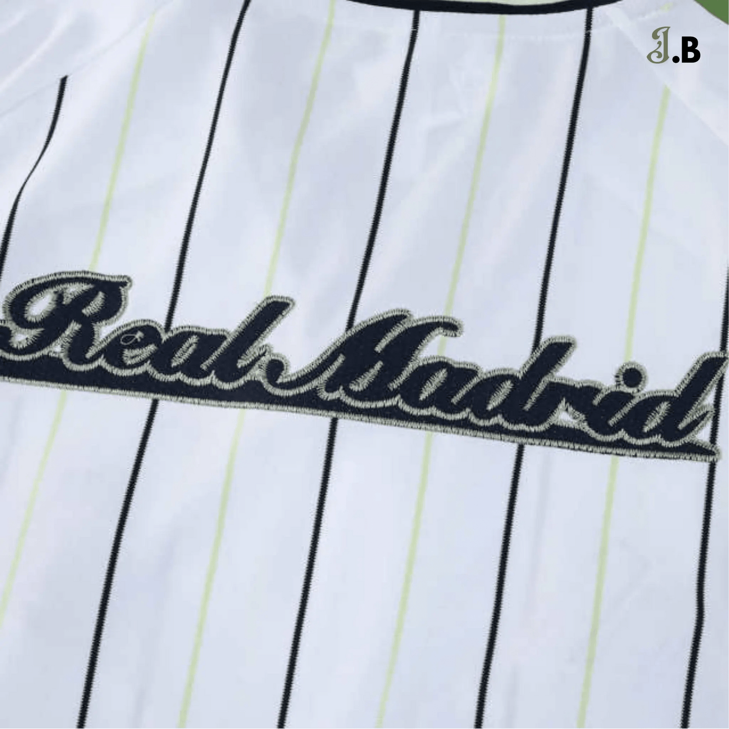 Real Madrid CF White & Black Baseball Jersey - JogaBonito - Jersey