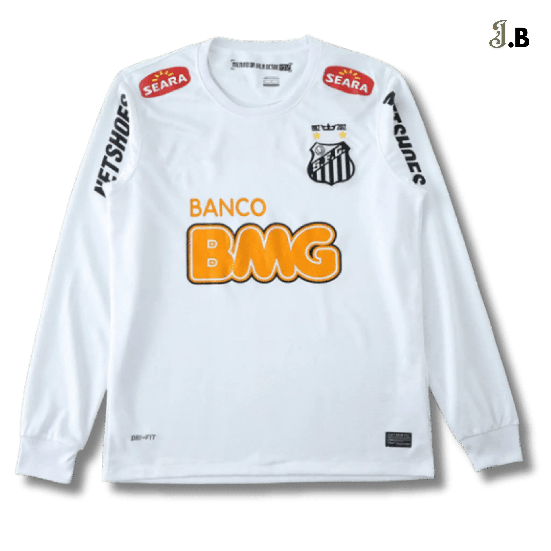 Santos FC Vintage 12 White Long Sleeve | JogaBonito