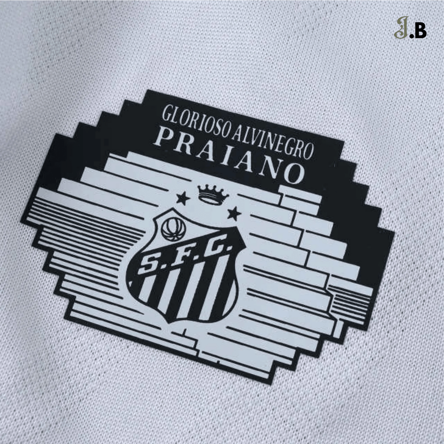 Santos FC Vintage White Home Fan Jersey - JogaBonito - Jersey