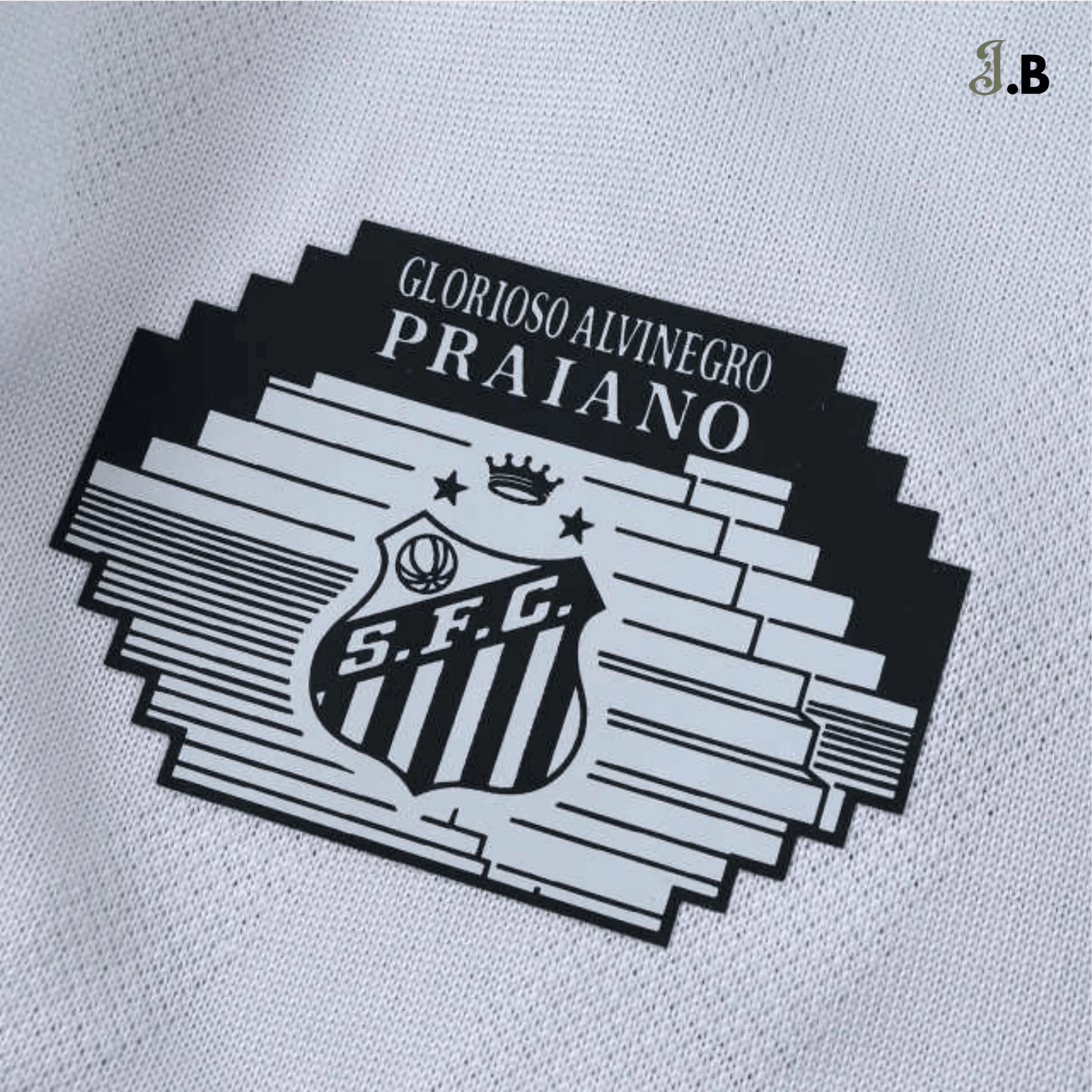 Santos FC Vintage White Home Fan Jersey - JogaBonito - Jersey