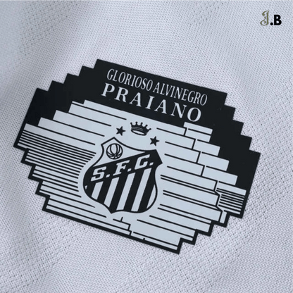 Santos FC Vintage White Home Fan Jersey - JogaBonito - Jersey