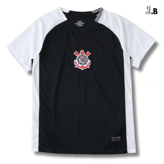 SC Corinthians Vintage Black Training Jersey - JogaBonito - Jersey