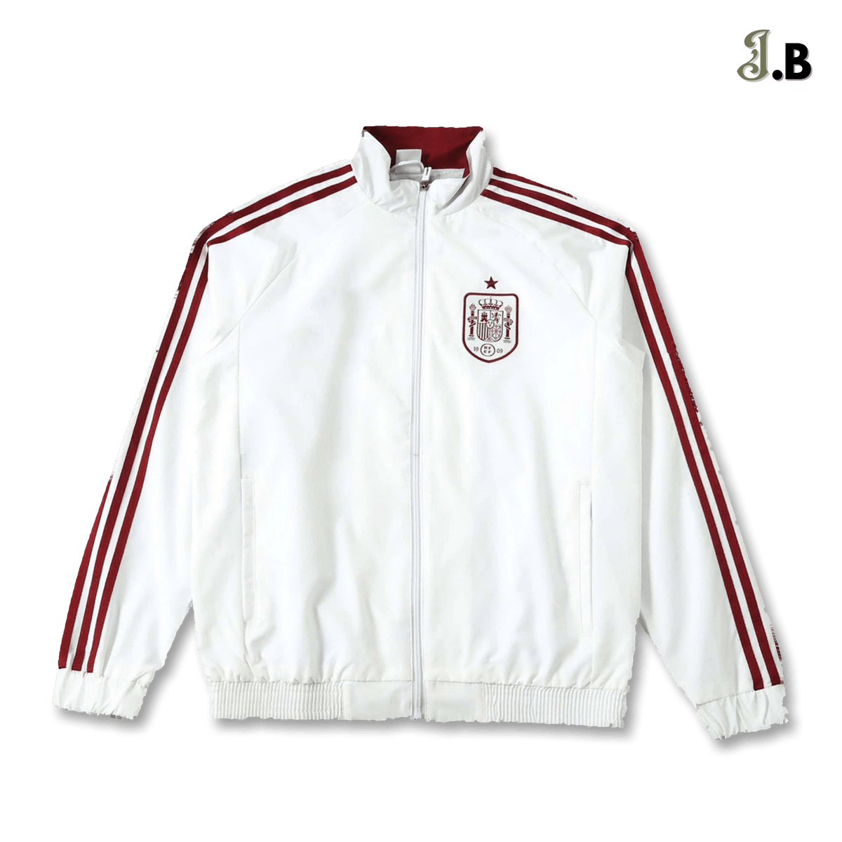 Spain 2026 World Cup White/Red Windbreaker - JogaBonito - Windbreaker