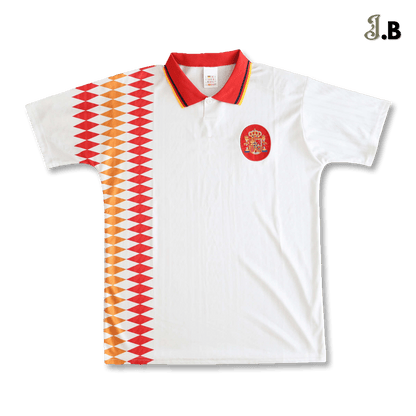 Spain Vintage 1994 White/Red Away Fan Jersey - JogaBonito - Jersey