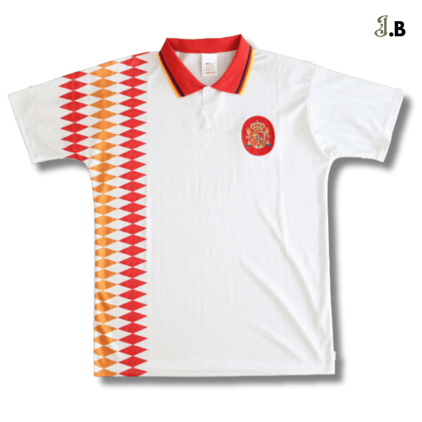 Spain Vintage 94 Away Fan Version White Jersey - JogaBonito - Jersey