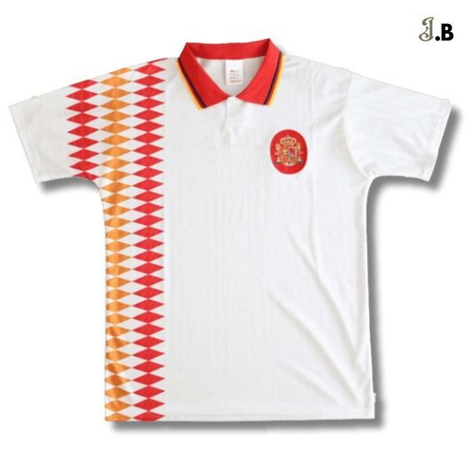 Spain Vintage 94 Away Fan Version White Jersey - JogaBonito - Jersey