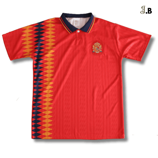 Spain Vintage 94 Home Fan Version Red Jersey - JogaBonito - Jersey