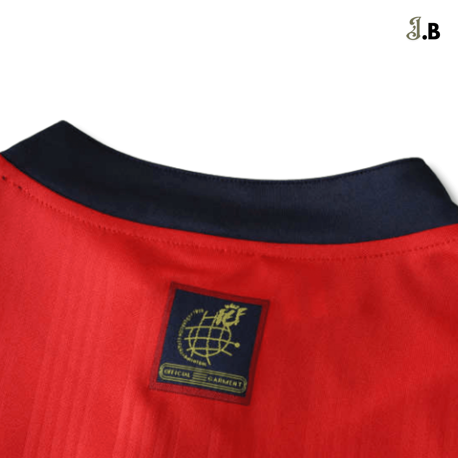 Spain Vintage 96 Home Fan Version Red Jersey - JogaBonito - Jersey
