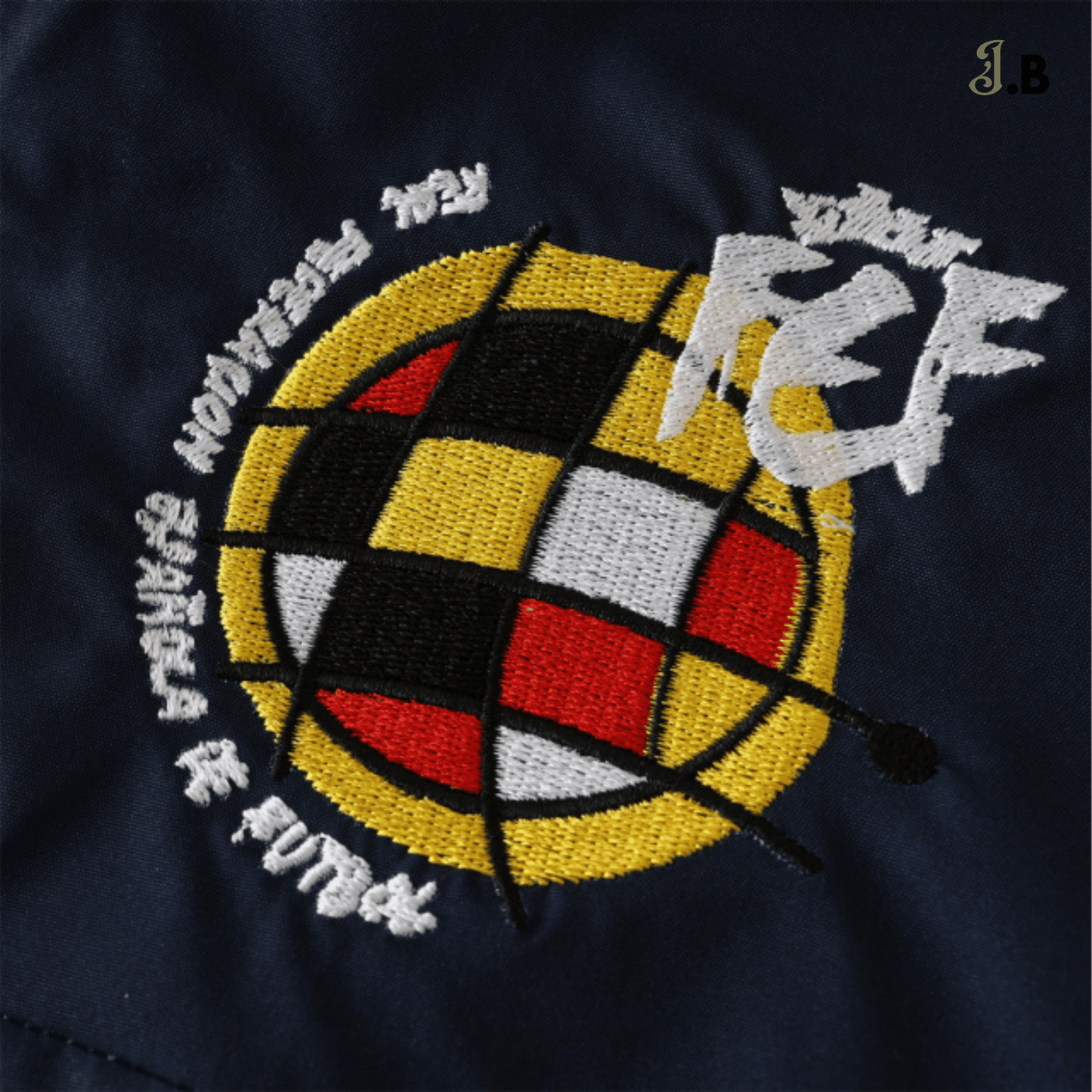 Spain Vintage UEFA Navy Windbreaker - JogaBonito - Windbreaker