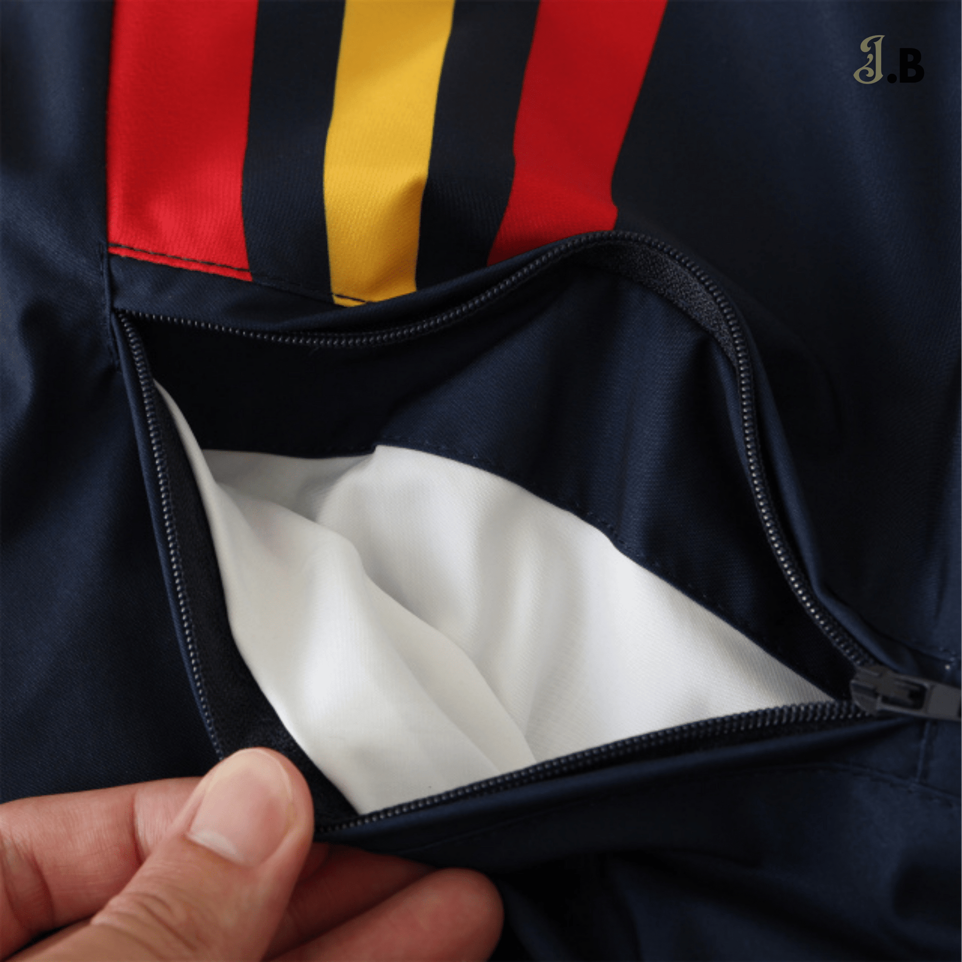 Spain Vintage UEFA Navy Windbreaker - JogaBonito - Windbreaker