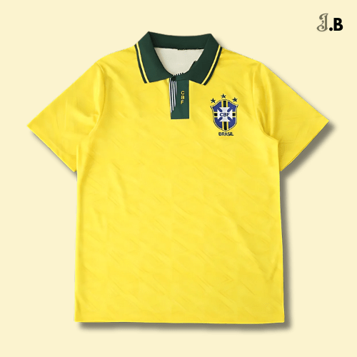 Vintage 1991 Brazil Home Fan Edition Jersey - JogaBonito - Jersey