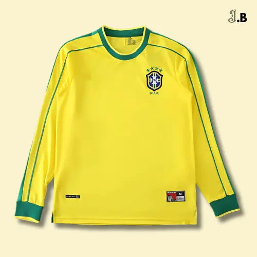 Vintage 1998 Brazil Home Fan Edition LS Jersey JogaBonito