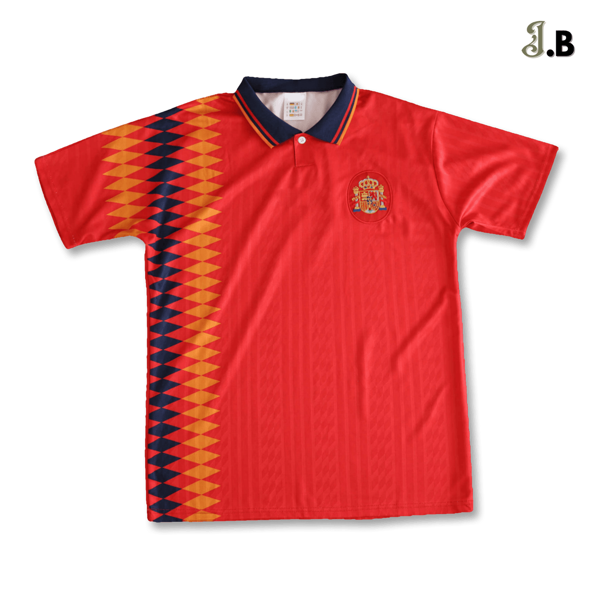 Vintage Spain 1994 Red/Navy Home Fan Jersey - JogaBonito - Jersey