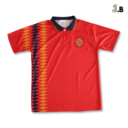 Vintage Spain 1994 Red/Navy Home Fan Jersey - JogaBonito - Jersey